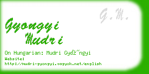 gyongyi mudri business card